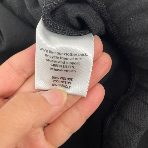 Eileen Fisher Black Pull On Elastic Waist Casual Pants Womens Size 2X Comfort - Picture 5 of 9